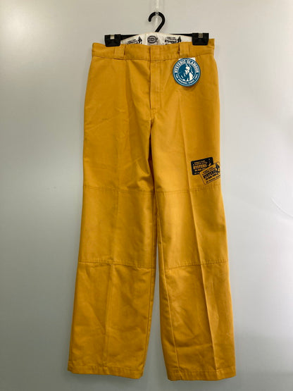 【中古品】【メンズ】 HYSTERIC GLAMOUR ヒステリックグラマー DICKIES 23SS HG KINKY CARD DOUBLE KNEE WORK PANT 02231AP01 ディッキーズ ダブルニー ワークパンツ ボトムス 151-250517-yn-19-min サイズ：32inch カラー：イエロー 万代Net店