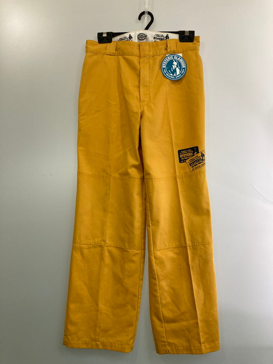 【中古品】【メンズ】 HYSTERIC GLAMOUR ヒステリックグラマー DICKIES 23SS HG KINKY CARD DOUBLE KNEE WORK PANT 02231AP01 ディッキーズ ダブルニー ワークパンツ ボトムス 151-250517-yn-19-min サイズ：32inch カラー：イエロー 万代Net店