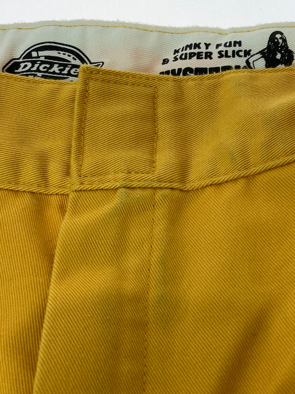 【中古品】【メンズ】 HYSTERIC GLAMOUR ヒステリックグラマー DICKIES 23SS HG KINKY CARD DOUBLE KNEE WORK PANT 02231AP01 ディッキーズ ダブルニー ワークパンツ ボトムス 151-250517-yn-19-min サイズ：32inch カラー：イエロー 万代Net店