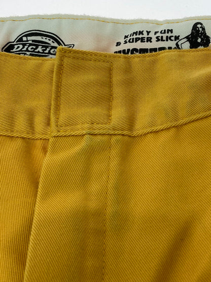 【中古品】【メンズ】 HYSTERIC GLAMOUR ヒステリックグラマー DICKIES 23SS HG KINKY CARD DOUBLE KNEE WORK PANT 02231AP01 ディッキーズ ダブルニー ワークパンツ ボトムス 151-250517-yn-19-min サイズ：32inch カラー：イエロー 万代Net店
