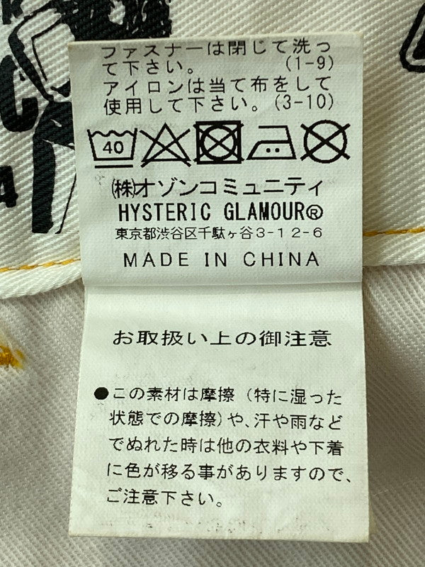 【中古品】【メンズ】 HYSTERIC GLAMOUR ヒステリックグラマー DICKIES 23SS HG KINKY CARD DOUBLE KNEE WORK PANT 02231AP01 ディッキーズ ダブルニー ワークパンツ ボトムス 151-250517-yn-19-min サイズ：32inch カラー：イエロー 万代Net店