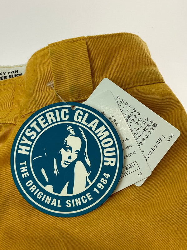 【中古品】【メンズ】 HYSTERIC GLAMOUR ヒステリックグラマー DICKIES 23SS HG KINKY CARD DOUBLE KNEE WORK PANT 02231AP01 ディッキーズ ダブルニー ワークパンツ ボトムス 151-250517-yn-19-min サイズ：32inch カラー：イエロー 万代Net店