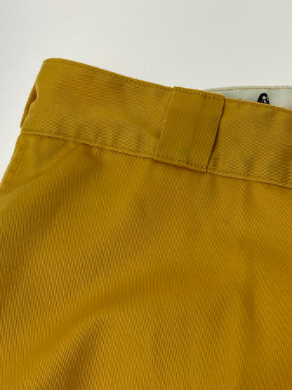 【中古品】【メンズ】 HYSTERIC GLAMOUR ヒステリックグラマー DICKIES 23SS HG KINKY CARD DOUBLE KNEE WORK PANT 02231AP01 ディッキーズ ダブルニー ワークパンツ ボトムス 151-250517-yn-19-min サイズ：32inch カラー：イエロー 万代Net店