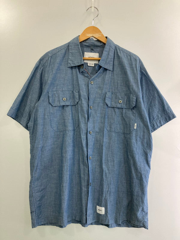 【中古品】【メンズ】 WTAPS ダブルタップス DECK SS SHIRT 201WVDT-SHM05 ショートスリーブシャツ 半袖シャツ トップス 142-250507-yn-18-min サイズ：03 カラー：ライトブルー 万代Net店