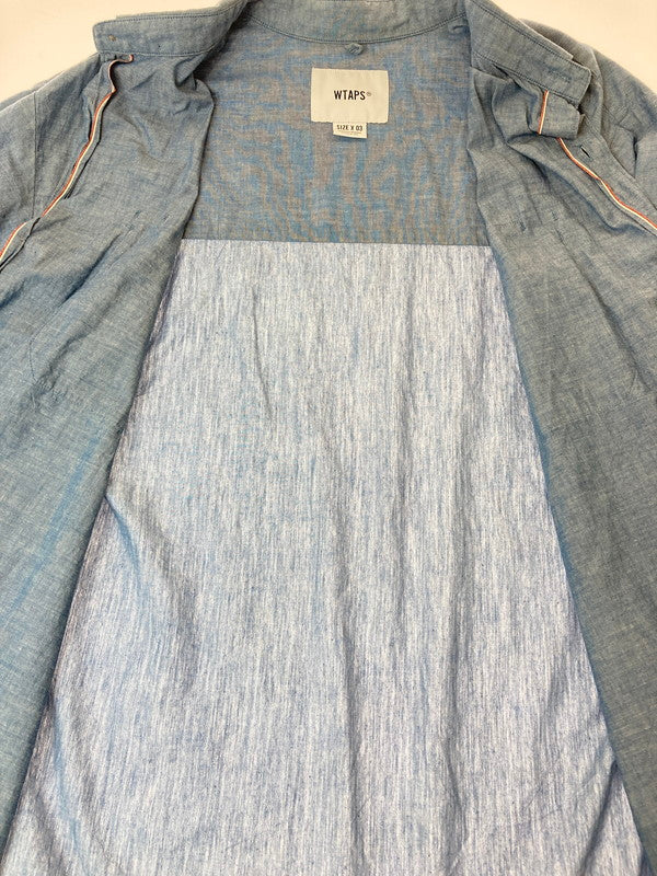 【中古品】【メンズ】 WTAPS ダブルタップス DECK SS SHIRT 201WVDT-SHM05 ショートスリーブシャツ 半袖シャツ トップス 142-250507-yn-18-min サイズ：03 カラー：ライトブルー 万代Net店