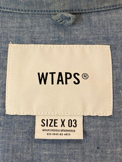 【中古品】【メンズ】 WTAPS ダブルタップス DECK SS SHIRT 201WVDT-SHM05 ショートスリーブシャツ 半袖シャツ トップス 142-250507-yn-18-min サイズ：03 カラー：ライトブルー 万代Net店