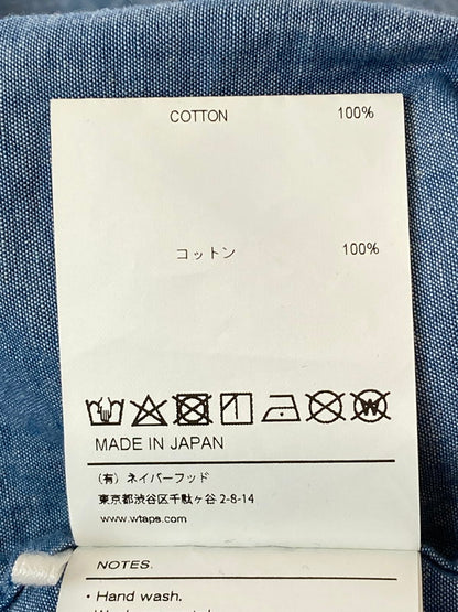 【中古品】【メンズ】 WTAPS ダブルタップス DECK SS SHIRT 201WVDT-SHM05 ショートスリーブシャツ 半袖シャツ トップス 142-250507-yn-18-min サイズ：03 カラー：ライトブルー 万代Net店
