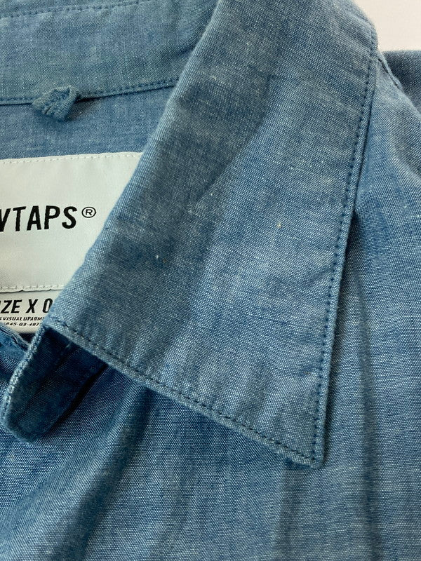【中古品】【メンズ】 WTAPS ダブルタップス DECK SS SHIRT 201WVDT-SHM05 ショートスリーブシャツ 半袖シャツ トップス 142-250507-yn-18-min サイズ：03 カラー：ライトブルー 万代Net店