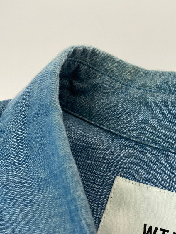 【中古品】【メンズ】 WTAPS ダブルタップス DECK SS SHIRT 201WVDT-SHM05 ショートスリーブシャツ 半袖シャツ トップス 142-250507-yn-18-min サイズ：03 カラー：ライトブルー 万代Net店