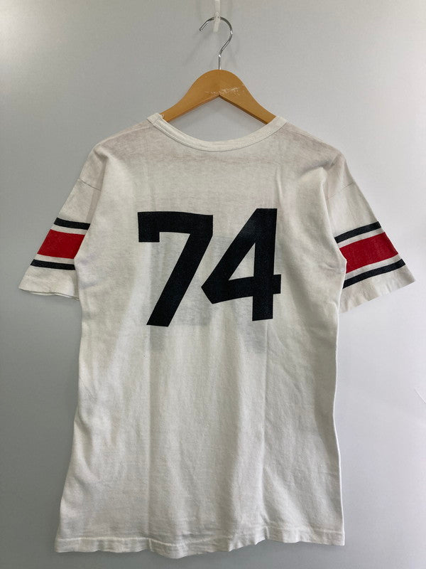 【中古品】【メンズ】 Champion チャンピオン 60's RUTGERS FOOTBALL TEE ショートスリーブTシャツ 半袖Tシャツ トップス 146-250508-yn-03-min サイズ：L カラー：ホワイト 万代Net店