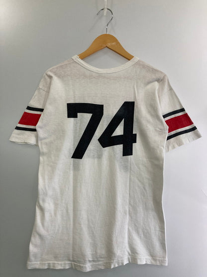 【中古品】【メンズ】 Champion チャンピオン 60's RUTGERS FOOTBALL TEE ショートスリーブTシャツ 半袖Tシャツ トップス 146-250508-yn-03-min サイズ：L カラー：ホワイト 万代Net店