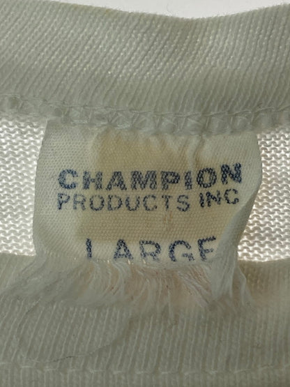 【中古品】【メンズ】 Champion チャンピオン 60's RUTGERS FOOTBALL TEE ショートスリーブTシャツ 半袖Tシャツ トップス 146-250508-yn-03-min サイズ：L カラー：ホワイト 万代Net店