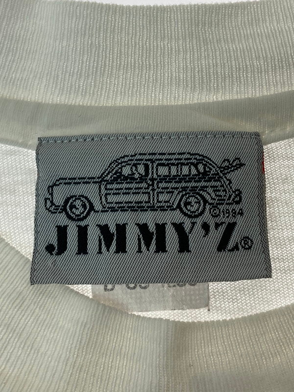 【中古品】【メンズ】 JIMMY'Z 80-90's WOODY WAGON PRINT TEE ジミーズ プリントTシャツ 半袖Tシャツ トップス 146-250508-yn-01-min サイズ：M カラー：ホワイト 万代Net店