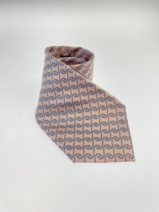 【中古品】【メンズ/レディース】 HERMES エルメス シルク100％ ネクタイ 5244 SA H柄 メンズ ネクタイ H織りタイ ビジネス カジュアル 183-250602-em-01-min カラー：ピンク系 万代Net店