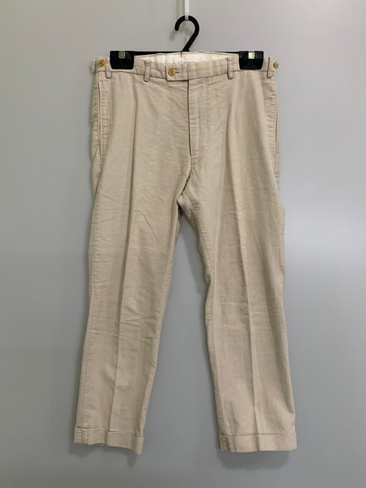 【中古品】【メンズ】 VISVIM ビズビム HIGH-WATER SLACKS PANTS VS0001657 ハイウォーター スラックス パンツ メンズ ボトムス 151-260710-em-64-min サイズ：M カラー：アイボリー 万代Net店