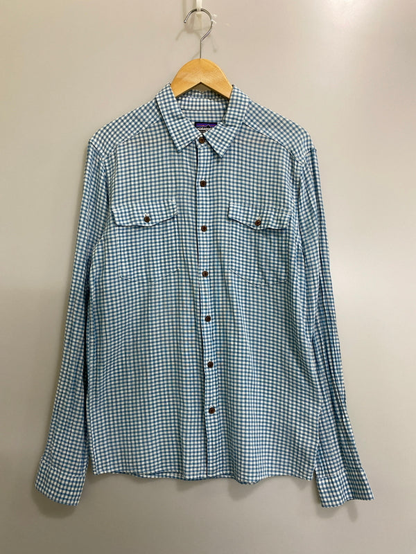 【中古品】【メンズ】 PATAGONIA パタゴニア ORGANIC COTTON SHIRT オーガニック コットンシャツ 53833 メンズ 長袖シャツ 144-260702-hu-30-min サイズ：Ｓ カラー：ブルー/ホワイト（ギンガムチェック） 万代Net店