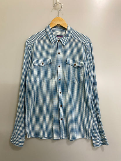 【中古品】【メンズ】 PATAGONIA パタゴニア ORGANIC COTTON SHIRT オーガニック コットンシャツ 53833 メンズ 長袖シャツ 144-260702-hu-30-min サイズ：Ｓ カラー：ブルー/ホワイト（ギンガムチェック） 万代Net店