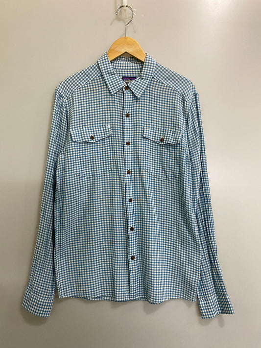 【中古品】【メンズ】 PATAGONIA パタゴニア ORGANIC COTTON SHIRT オーガニック コットンシャツ 53833 メンズ 長袖シャツ 144-260702-hu-30-min サイズ：Ｓ カラー：ブルー/ホワイト（ギンガムチェック） 万代Net店