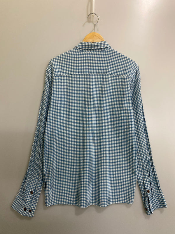 【中古品】【メンズ】 PATAGONIA パタゴニア ORGANIC COTTON SHIRT オーガニック コットンシャツ 53833 メンズ 長袖シャツ 144-260702-hu-30-min サイズ：Ｓ カラー：ブルー/ホワイト（ギンガムチェック） 万代Net店