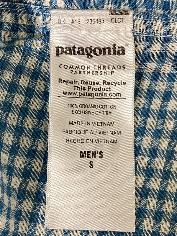 【中古品】【メンズ】 PATAGONIA パタゴニア ORGANIC COTTON SHIRT オーガニック コットンシャツ 53833 メンズ 長袖シャツ 144-260702-hu-30-min サイズ：Ｓ カラー：ブルー/ホワイト（ギンガムチェック） 万代Net店