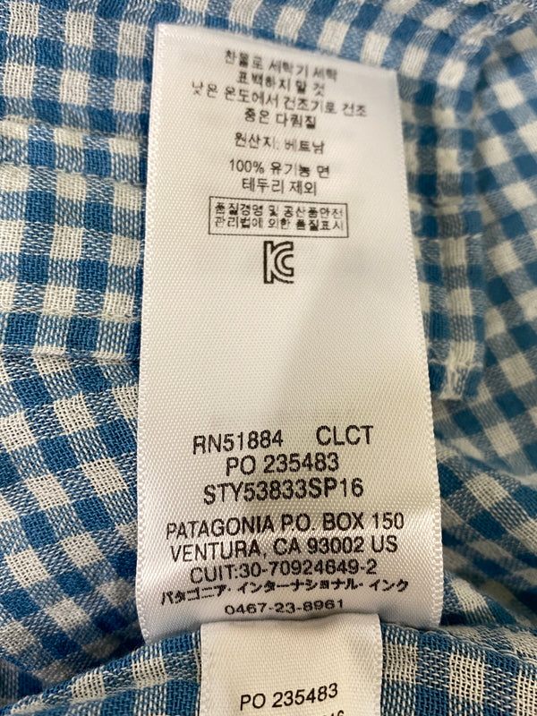 【中古品】【メンズ】 PATAGONIA パタゴニア ORGANIC COTTON SHIRT オーガニック コットンシャツ 53833 メンズ 長袖シャツ 144-260702-hu-30-min サイズ：Ｓ カラー：ブルー/ホワイト（ギンガムチェック） 万代Net店