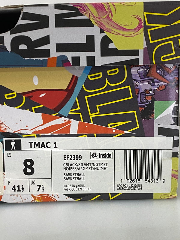 【中古美品】【メンズ】 adidas アディダス T-MAC 1 MARVEL EF2399 ティーマック1 マーベル スニーカー 靴 161-250512-yn-05-min サイズ：26.0cm カラー：CORE BLACK/SILVER METALLIC/NIGHT METALLIC 万代Net店
