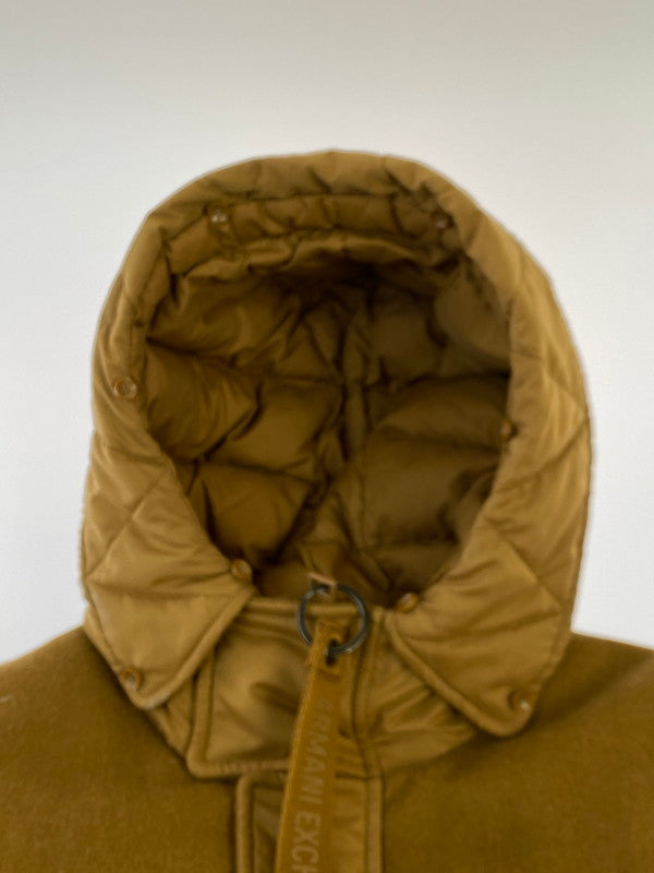 【中古品】【メンズ】 ARMANI EXCHANGE アルマーニ エクスチェンジ ダウンジャケット メンズ アウター コート 141-251214-em-27-min サイズ：アメリカサイズ XS カラー：ブラウン 万代Net店