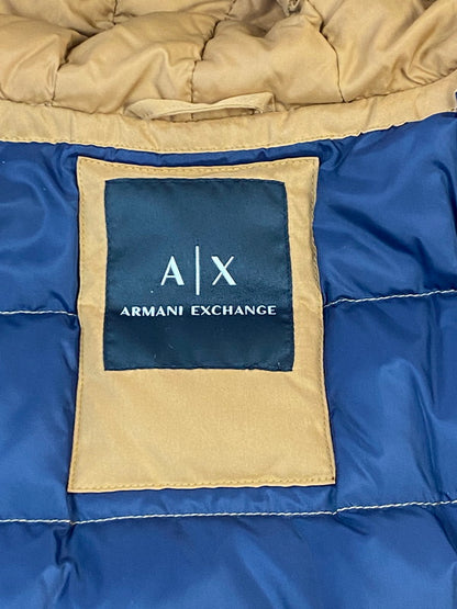 【中古品】【メンズ】 ARMANI EXCHANGE アルマーニ エクスチェンジ ダウンジャケット メンズ アウター コート 141-251214-em-27-min サイズ：アメリカサイズ XS カラー：ブラウン 万代Net店