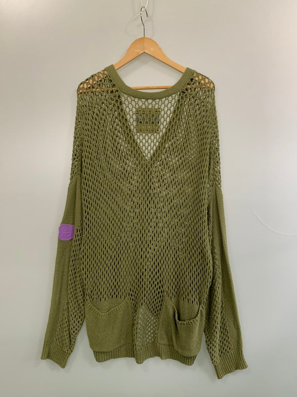 【中古品】【メンズ】 LAND BY MILKBOY ランド バイ ミルクボーイ ARMY NET CARDIGAN アーミーネットカーディガン 60231301 メンズ トップス 140-260703-hu-33-min カラー：グリーン系 万代Net店