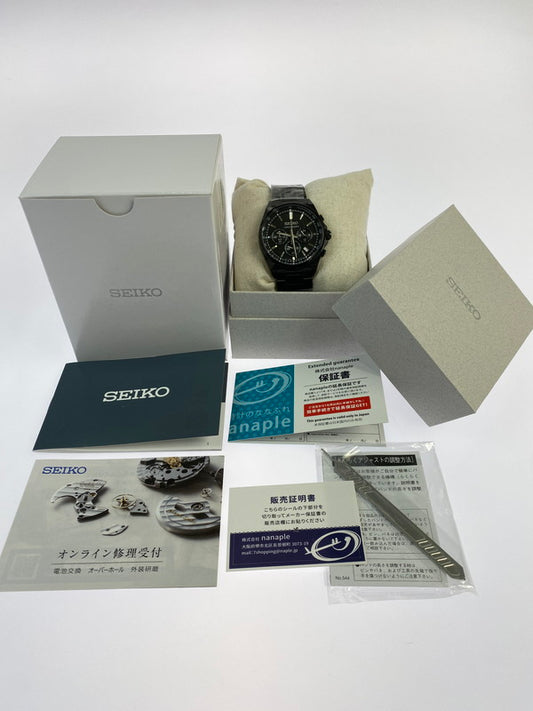 【LIFTる。景品】【中古美品】【メンズ】 SEIKO セイコー SEIKO SELECTION S SERIES SBTR037 クウォーツウォッチ 腕時計 197-250521-yn-07-min カラー：ブラック 万代Net店