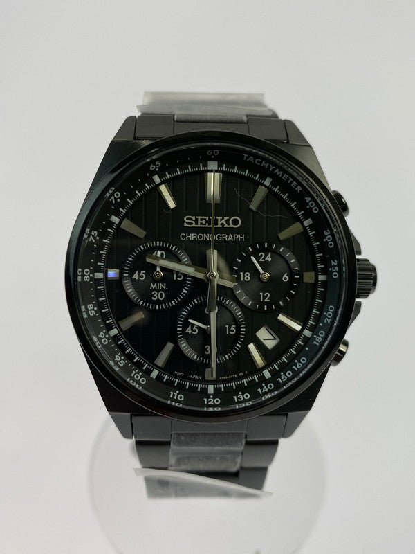 【中古美品】【メンズ】 SEIKO セイコー SEIKO SELECTION S SERIES SBTR037 クウォーツウォッチ 腕時計 197-250521-yn-07-min カラー：ブラック 万代Net店