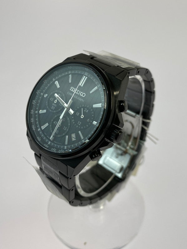 【中古美品】【メンズ】 SEIKO セイコー SEIKO SELECTION S SERIES SBTR037 クウォーツウォッチ 腕時計 197-250521-yn-07-min カラー：ブラック 万代Net店