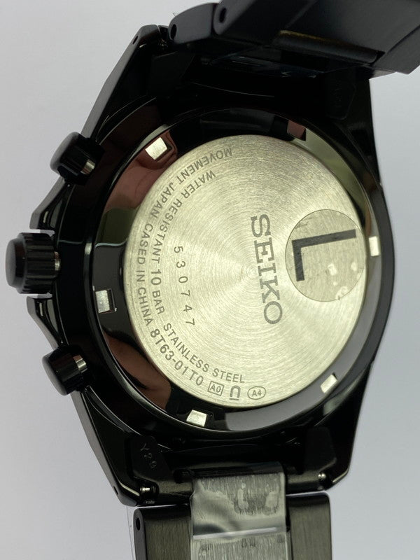 【中古美品】【メンズ】 SEIKO セイコー SEIKO SELECTION S SERIES SBTR037 クウォーツウォッチ 腕時計 197-250521-yn-07-min カラー：ブラック 万代Net店
