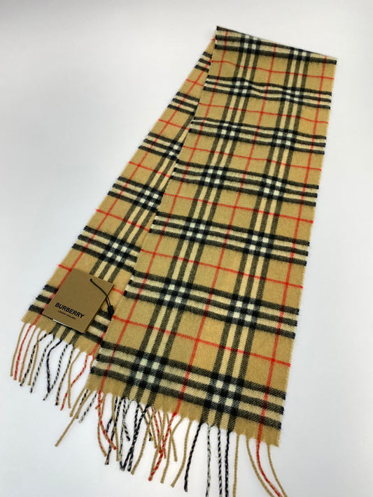 【中古美品】【メンズ/レディース】 BURBERRY バーバリー LONDON ロンドン カシミヤストール チェック柄 マフラー スカーフ メンズ レディース 183-250602-em-02-min カラー：ブラウン（チェック柄） 万代Net店