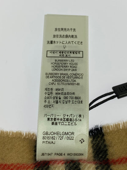 【中古美品】【メンズ/レディース】 BURBERRY バーバリー LONDON ロンドン カシミヤストール チェック柄 マフラー スカーフ メンズ レディース 183-250602-em-02-min カラー：ブラウン（チェック柄） 万代Net店