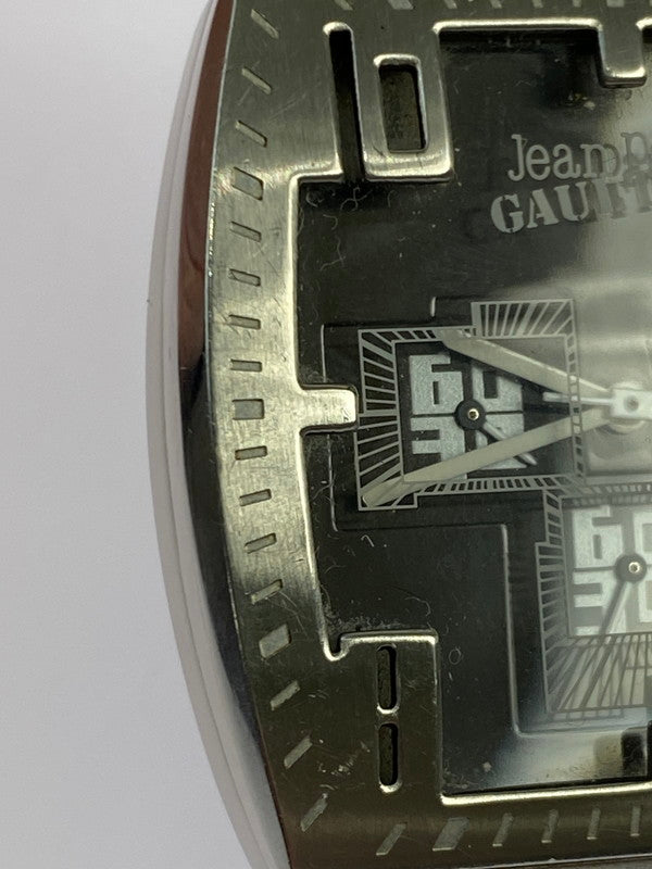 【中古品】【メンズ】 JEAN PAUL GAULTIER 0520-S040655 ジャンポール ゴルチェ クウォーツウォッチ 腕時計 197-250521-yn-08-min カラー：シルバー/シルバーブラック 万代Net店
