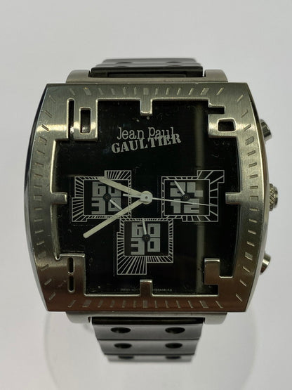 【中古品】【メンズ】 JEAN PAUL GAULTIER 0520-S040655 ジャンポール ゴルチェ クウォーツウォッチ 腕時計 197-250521-yn-08-min カラー：シルバー/シルバーブラック 万代Net店