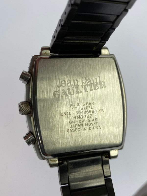 【中古品】【メンズ】 JEAN PAUL GAULTIER 0520-S040655 ジャンポール ゴルチェ クウォーツウォッチ 腕時計 197-250521-yn-08-min カラー：シルバー/シルバーブラック 万代Net店