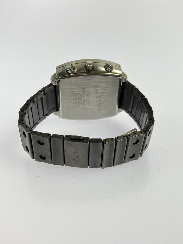 【中古品】【メンズ】 JEAN PAUL GAULTIER 0520-S040655 ジャンポール ゴルチェ クウォーツウォッチ 腕時計 197-250521-yn-08-min カラー：シルバー/シルバーブラック 万代Net店