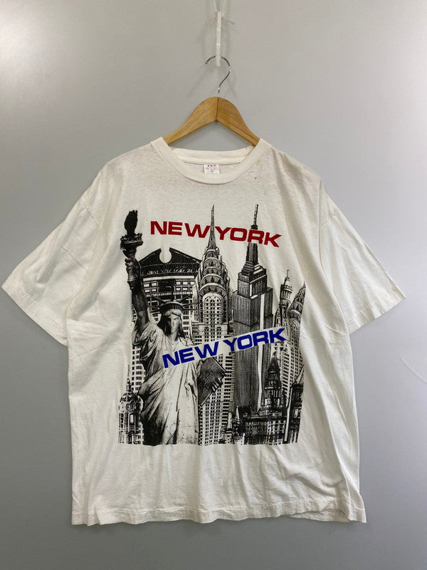 【現状渡し品】【メンズ】 VINTAGE ヴィンテージ 90S NEW YORK SS TEE Tシャツ トップス 146-250710-ks-40-min サイズ：XL カラー：ホワイト 万代Net店