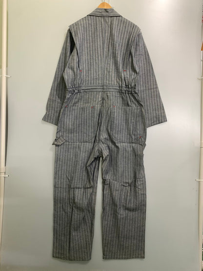 【中古品】【メンズ】 BIGMAC 60's FISHER STRIPE ALL IN ONE 5887-6120 ビッグマック フィッシャーストライプオールインワン ツナギ 157-250513-yn-22-min サイズ：42 カラー：ネイビー 万代Net店