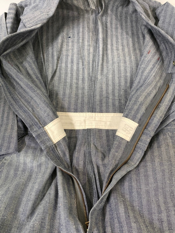 【中古品】【メンズ】 BIGMAC 60's FISHER STRIPE ALL IN ONE 5887-6120 ビッグマック フィッシャーストライプオールインワン ツナギ 157-250513-yn-22-min サイズ：42 カラー：ネイビー 万代Net店