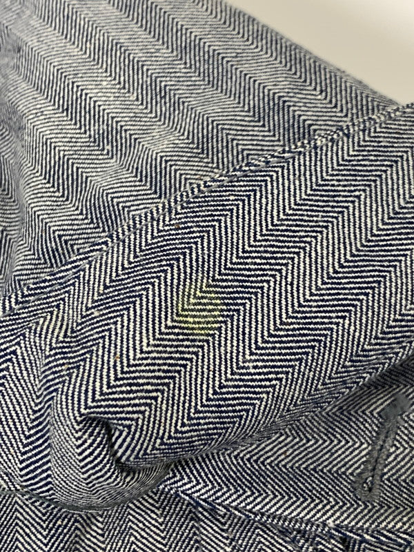 【中古品】【メンズ】 BIGMAC 60's FISHER STRIPE ALL IN ONE 5887-6120 ビッグマック フィッシャーストライプオールインワン ツナギ 157-250513-yn-22-min サイズ：42 カラー：ネイビー 万代Net店
