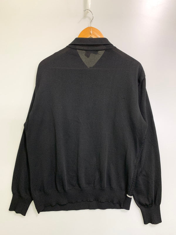 【中古品】【メンズ】 FRANCO ROSINI フランコロッシーニ 60S KNIT POLO XL ニット ポロシャツ 長袖 146-250710-SS-03-min カラー：ブラック 万代Net店