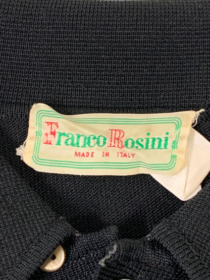 【中古品】【メンズ】 FRANCO ROSINI フランコロッシーニ 60S KNIT POLO XL ニット ポロシャツ 長袖 146-250710-SS-03-min カラー：ブラック 万代Net店