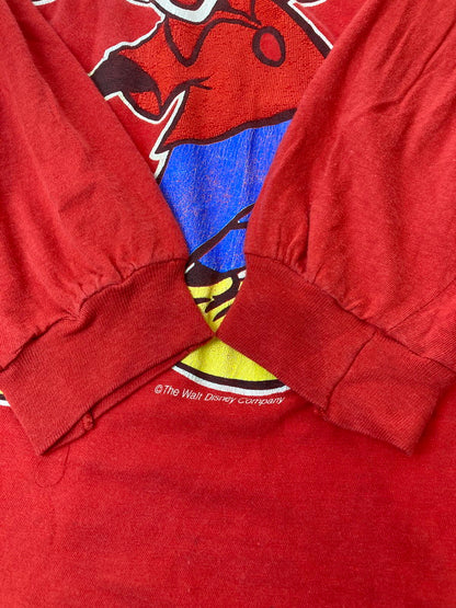 【現状渡し品】【メンズ】 USED ユーズド 80-90S MICKEY MOUSE LS TEE Tシャツ トップス 146-250710-ks-97-min カラー：レッド 万代Net店