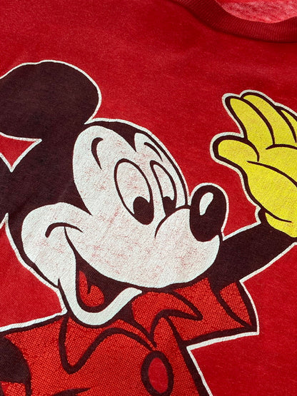 【現状渡し品】【メンズ】 USED ユーズド 80-90S MICKEY MOUSE LS TEE Tシャツ トップス 146-250710-ks-97-min カラー：レッド 万代Net店