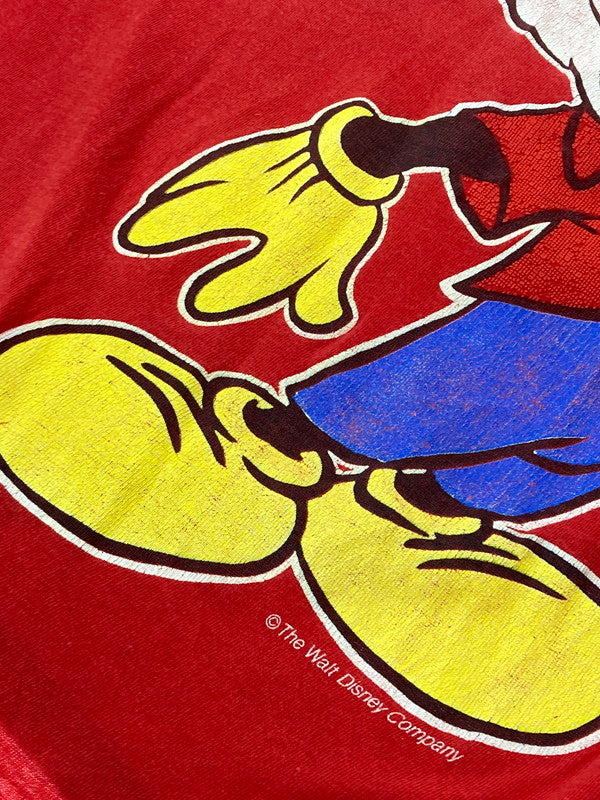 【現状渡し品】【メンズ】 USED ユーズド 80-90S MICKEY MOUSE LS TEE Tシャツ トップス 146-250710-ks-97-min カラー：レッド 万代Net店