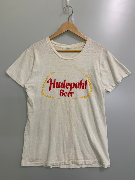 【現状渡し品】【メンズ】 VINTAGE ヴィンテージ 60-70'S HUDEPOHI BEER TEE Tシャツ トップス 146-250710-ks-70-min サイズ：XL カラー：ホワイト 万代Net店