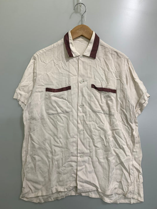 【中古品】【メンズ】 VINTAGE 60's S/S RAYON SHIRT ヴィンテージ レーヨン半袖シャツ トップス 146-250513-yn-09-min カラー：薄ピンク 万代Net店